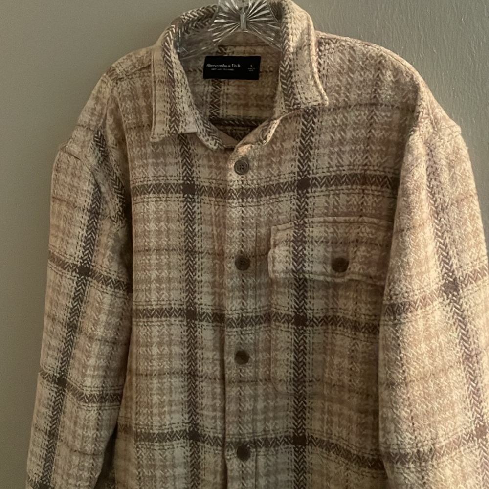Abercrombie and Fitch Plaid Soft A & F‎ Flannel Size Large - Picture 2 of 12